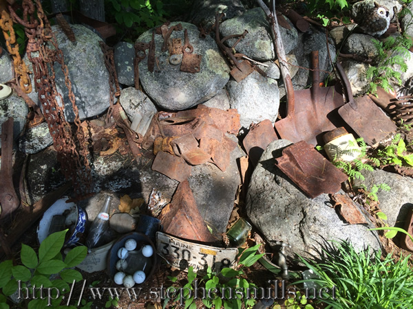 relics,metal detecting,rusty relics,cellar holes,history detectorist,Stephens Mills,Woodstock Maine